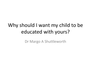 Why should I want my child to be educated with yours?