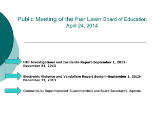 Violence, Vandalism, and HIB Semi Annual Public Report