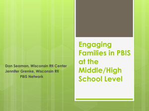 Engaging Families at the Middle/High School Level