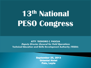 13th National PESO Congress: TESDA & Skills Development