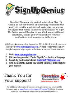 Sign Up Genius Handout