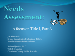 Needs Assessment