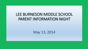 current 6th grade parent information night