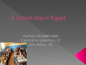 A school day in Egypt
