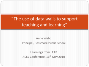 The use of data walls to support teaching and learning