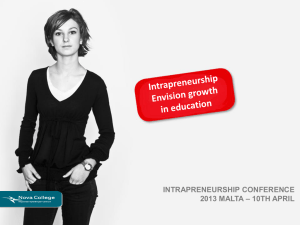 Mr Sloesen – Intrapreneurship and not for Profit
