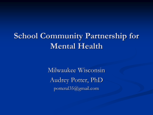School Community Partnership for Mental Health