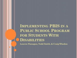 Implementing PBIS in a Public School Program for Students With
