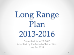 Long Rang Goals 2013-2016