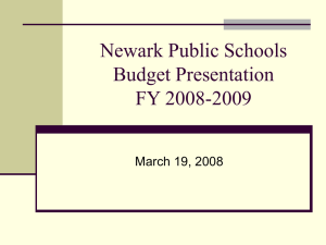 2008-2009 Budget Hearing Presentation