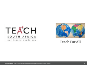 Teacher Devt - SAESC -Teach SA Pres- May 2014