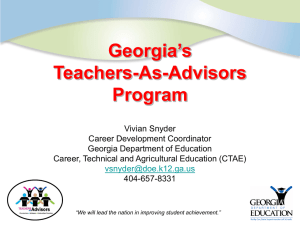 Teachers-As-Advisors Orientation and Awareness Presentation