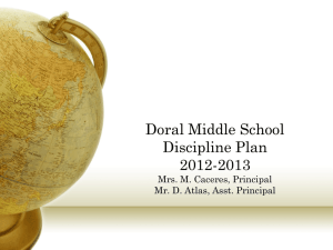 Ponce de Leon Middle School Discipline Plan