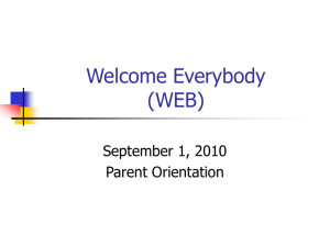 Carmenita Middle School Parent Orientation Presentation