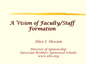 Mission, Vision, Values - Xaverian Brothers Sponsored Schools