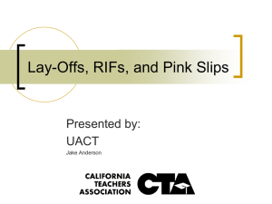 Lay-off Presentation