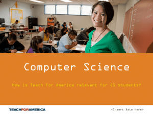 Teach for America - Computer Science presentation
