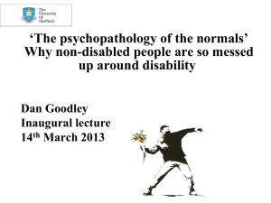 `non-disableds`? - University of Sheffield