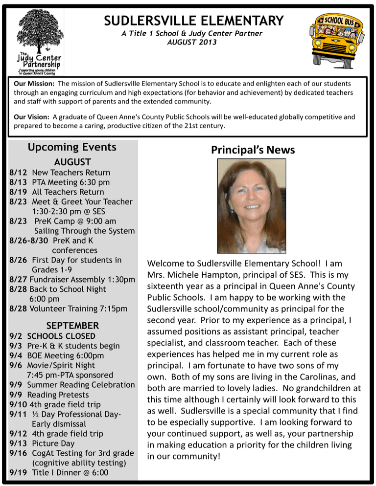 AugustNews 2013 Queen Anne s County Public Schools