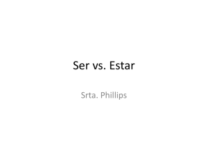 Ser vs. Estar
