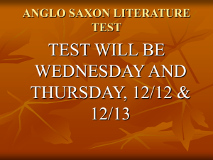 Anglo-Saxon Literature Test Prep: Study Guide & Questions