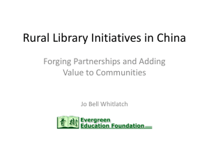 Rural Library Initiatives in China