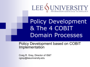 COBIT Policy Development: Domains & Implementation