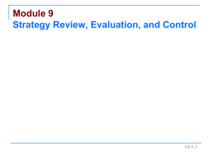 Chapter 9 Strategy Review