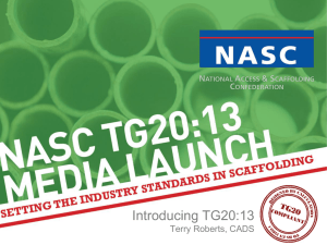 TG20:13 Scaffolding Good Practice Guide Presentation