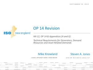 NX-12 and OP 14 - ISO New England