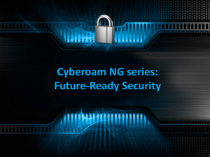 Cyberoam NG Series: Future-Ready Network Security