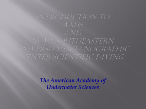 Scientific Diver AAUS Introduction and Photos