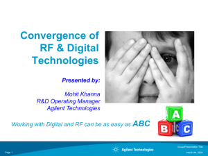 The Digital and the RF World are MERGING