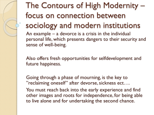 High Modernity: Sociology & Modern Institutions