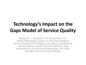 Technology & Service Quality: The Gaps Model