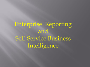 Enterprise Reporting & Self-Service BI Presentation