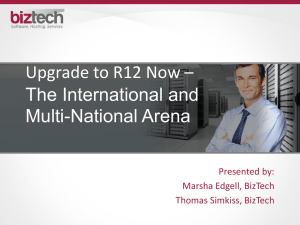 Upgrade to R12 Now - Douglas Volz Consulting