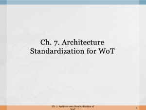 WoT Architecture Standardization: A Comprehensive Overview