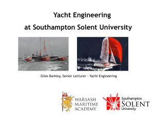 Yacht Design and Engineering - Southampton Solent University