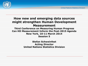 Stefan Schweinfest, Acting Director, United Nations Statistical Division