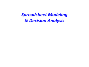 Spreadsheet Modeling & Decision Analysis Presentation