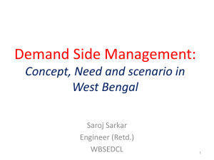Demand Side Management in West Bengal: Concept & Need