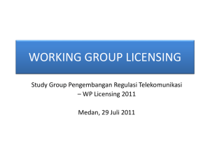 WG-4 Licensing, Progress Report, 29 Juli 2011