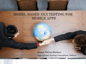 model based gui testing for mobile apps