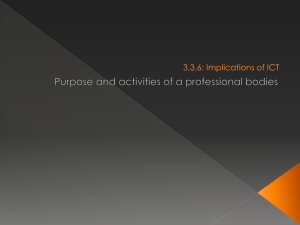 Need for Professional Bodies