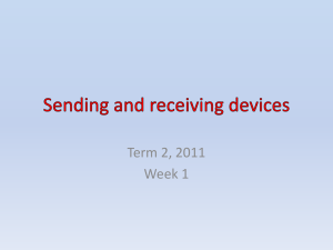 Sending and receiving devices