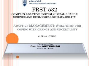 Adaptive MANAGEMENT