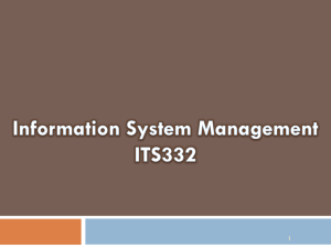 ITS332 Information System Development Course Overview