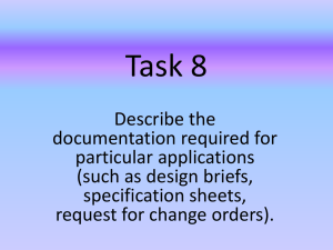 Engineering Documentation: Design Briefs, Specs, Change Orders
