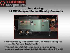 1.1 MW Compact Series Standby Generator One of